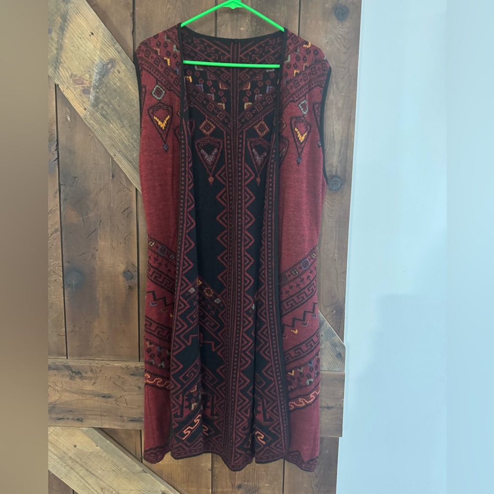 Reversible Elegant Red And Black Patterned Dress - image 1